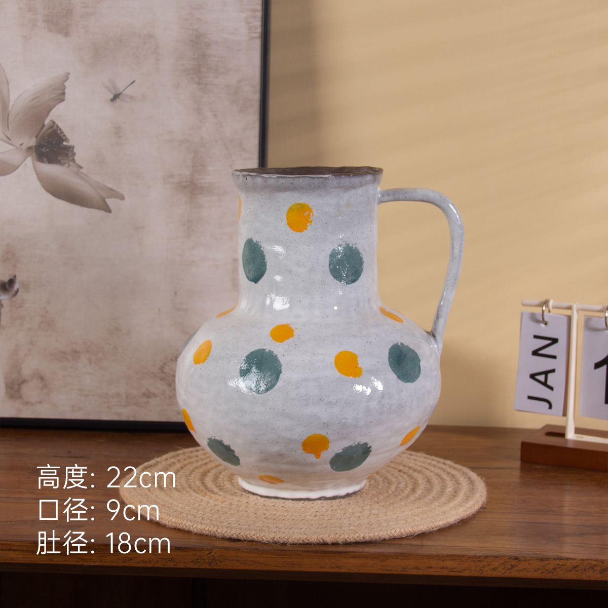 C027 Y701-6 景德镇陶瓷花器室内桌面摆件（高22口9肚18）