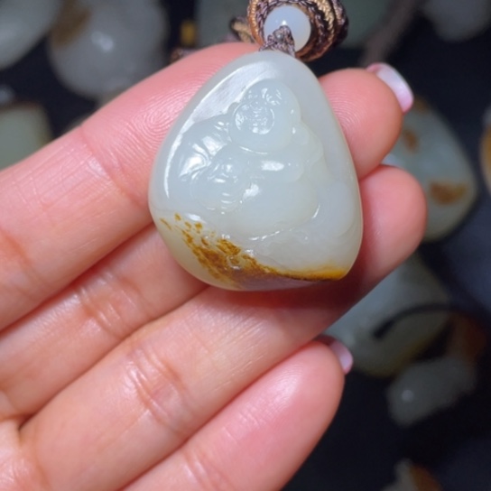 和田玉挂件未镶嵌松