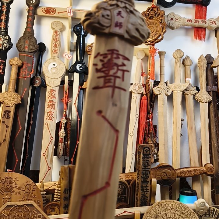 W***e桃木60厘米天师剑原木原色填砂款