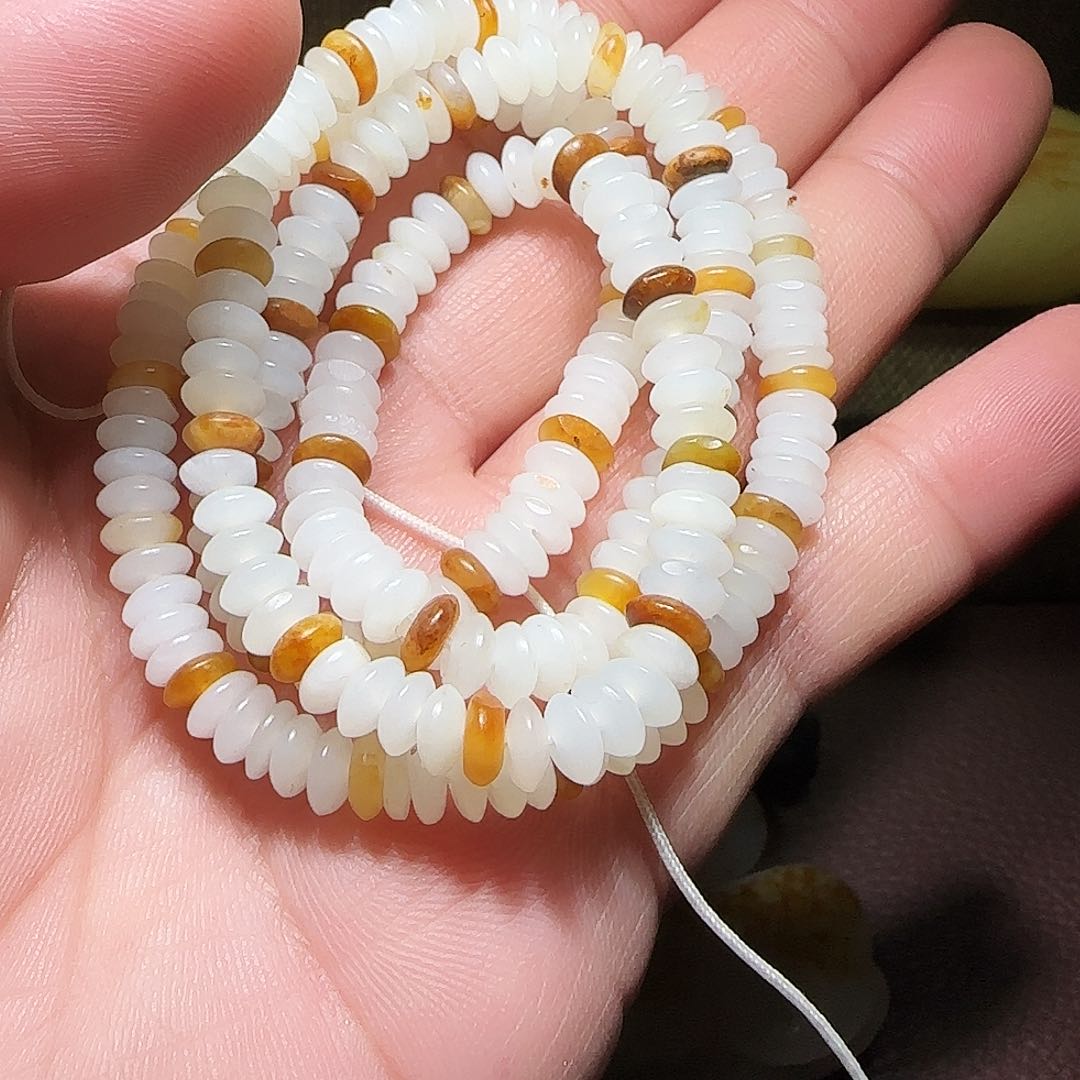 和田玉颈饰未镶嵌笑****3