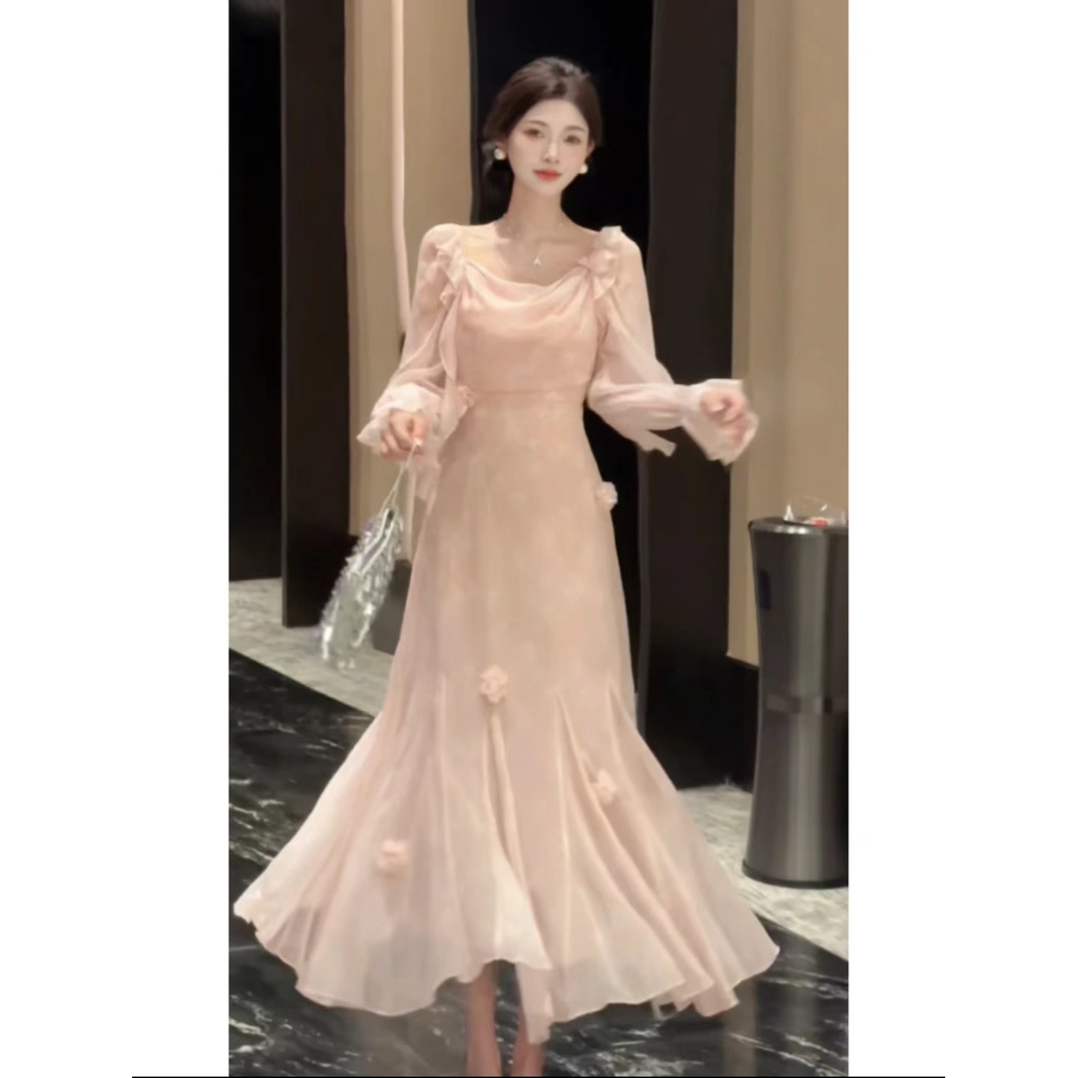 【婉婉定制】【仲夏夜之梦】温柔风粉色连衣裙预CDW4LYQ4432C