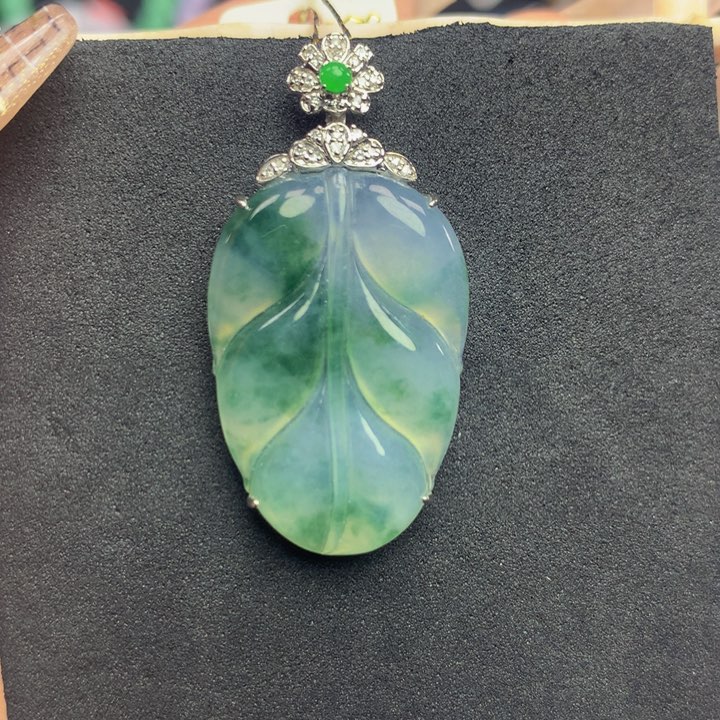 翡翠手链18K金镶嵌翡翠