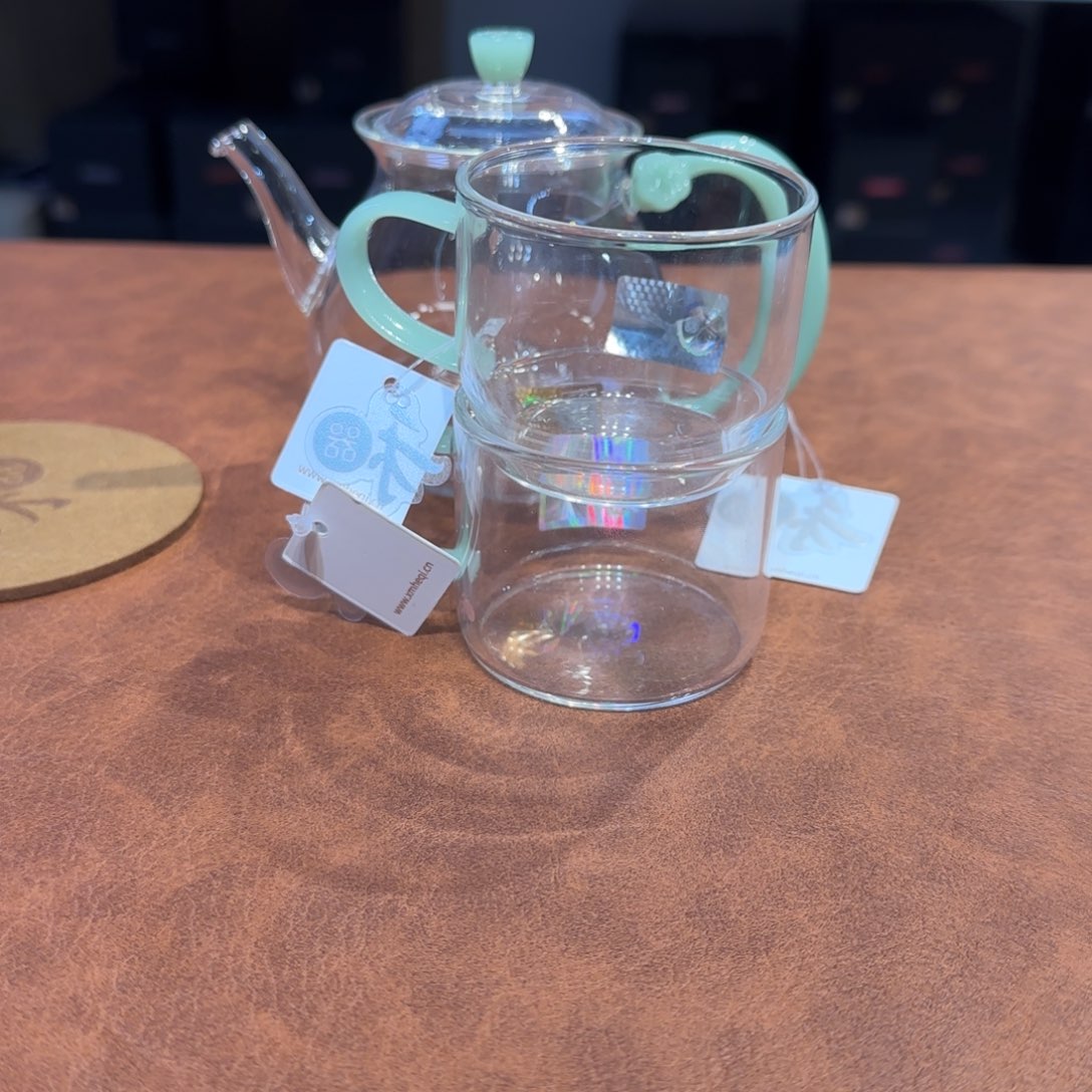 禾器清莲壶浅玉色➕浅玉色清禾杯一对