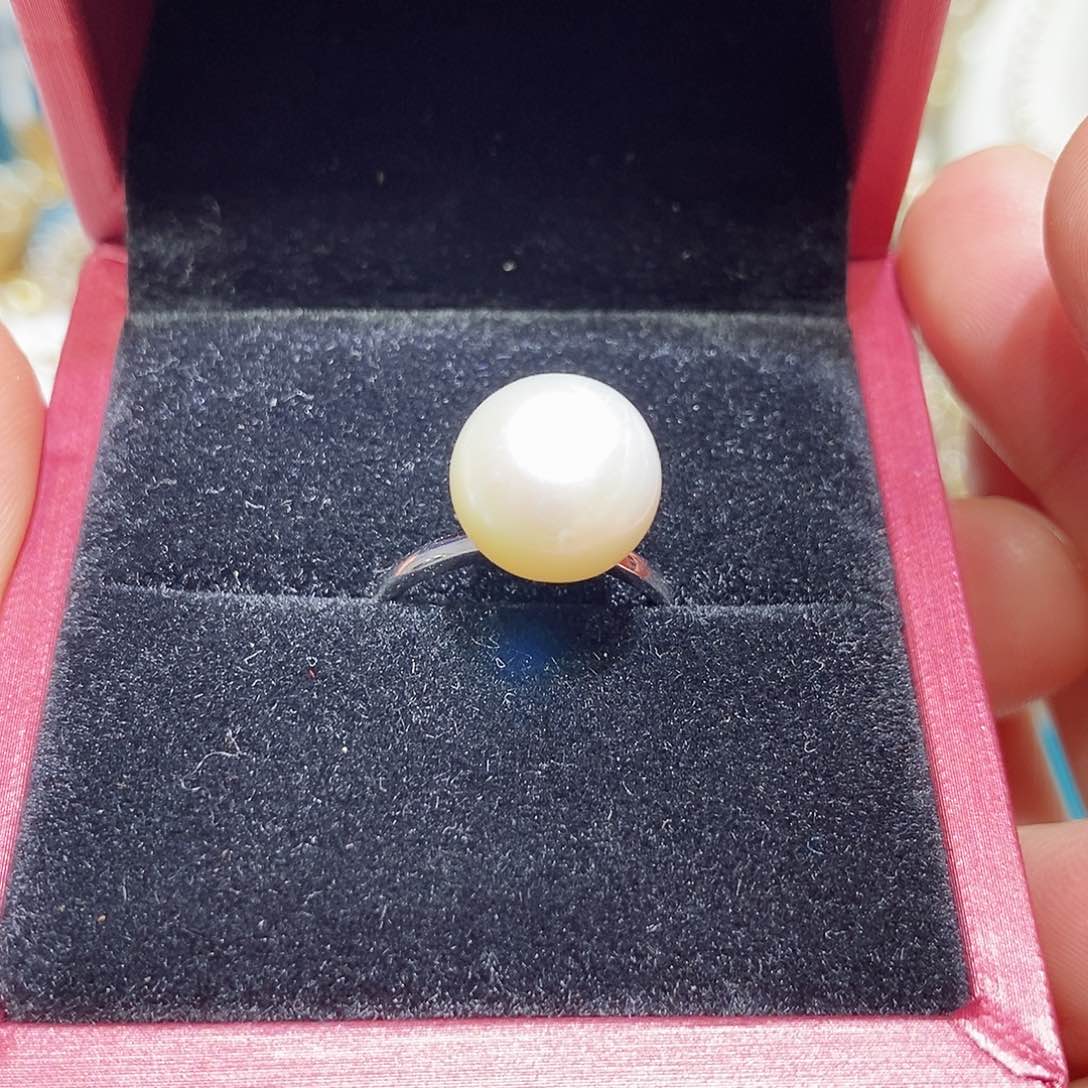 淡水珍珠戒指银S925镶嵌