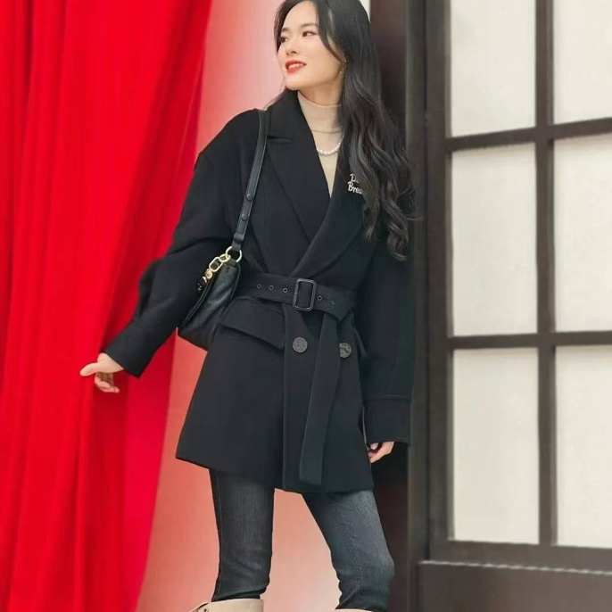 （不退换）1400625 加厚西装毛呢外套