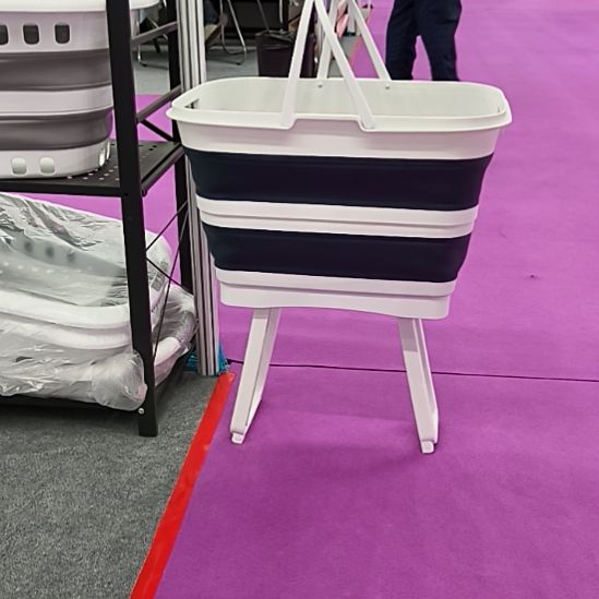 塑料大容量立式脏衣篮，可折叠 