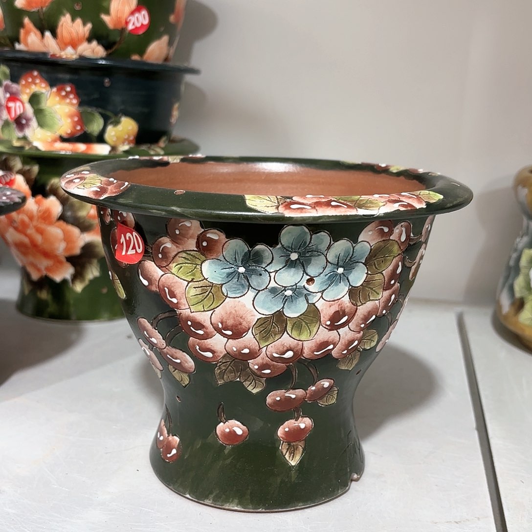 紫砂花盆手工花盆默认微瑕16/14