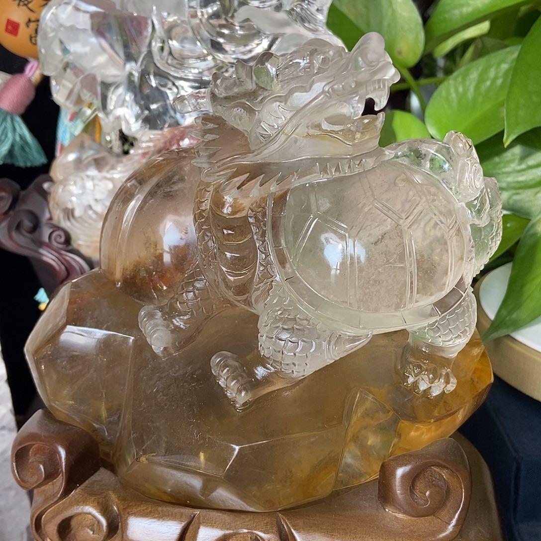 未镶嵌套链水晶水晶摆件