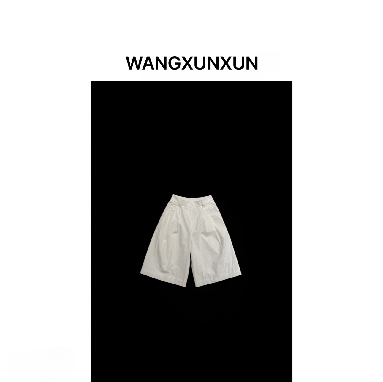 【WANGXUNXUN】极简风A字型双褶休闲中裤
