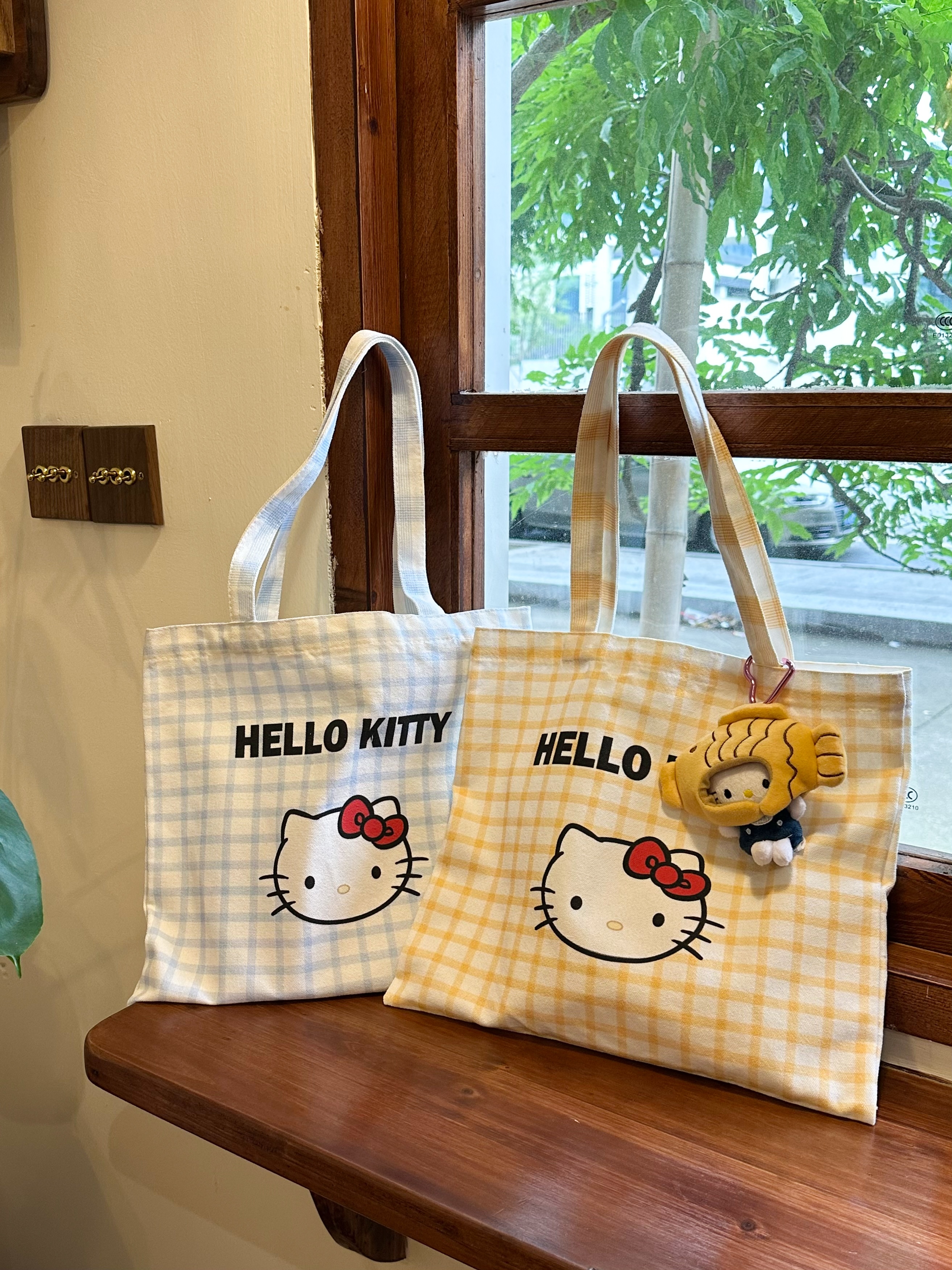 Kitty帆布印花新款上班手提包通勤可爱帆布袋卡通大帆布手提袋