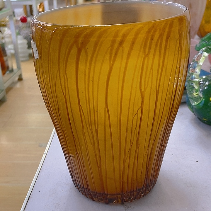 琉璃琉璃花瓶高21口14