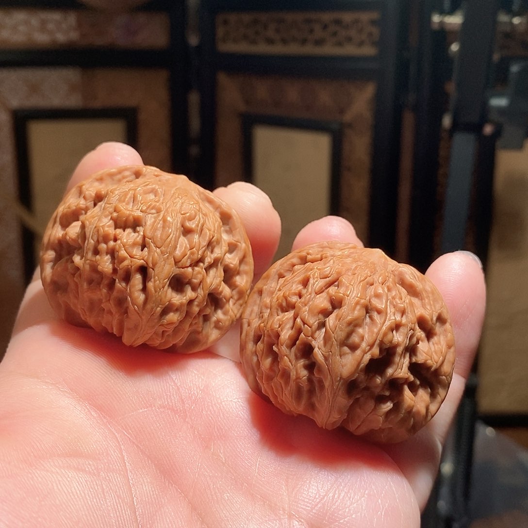 文玩核桃把件43磨盘全品