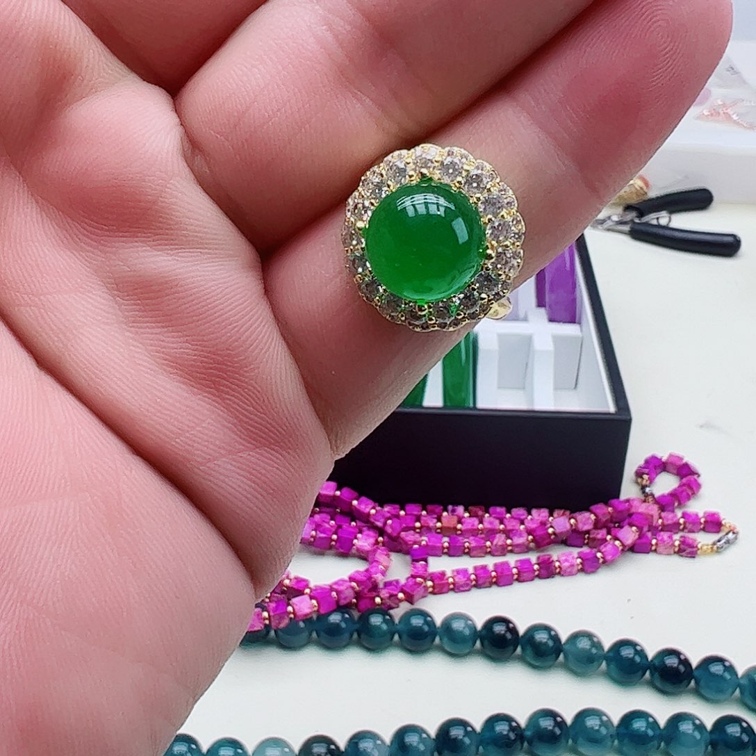 翡翠吊坠(赠链)银S925镶嵌