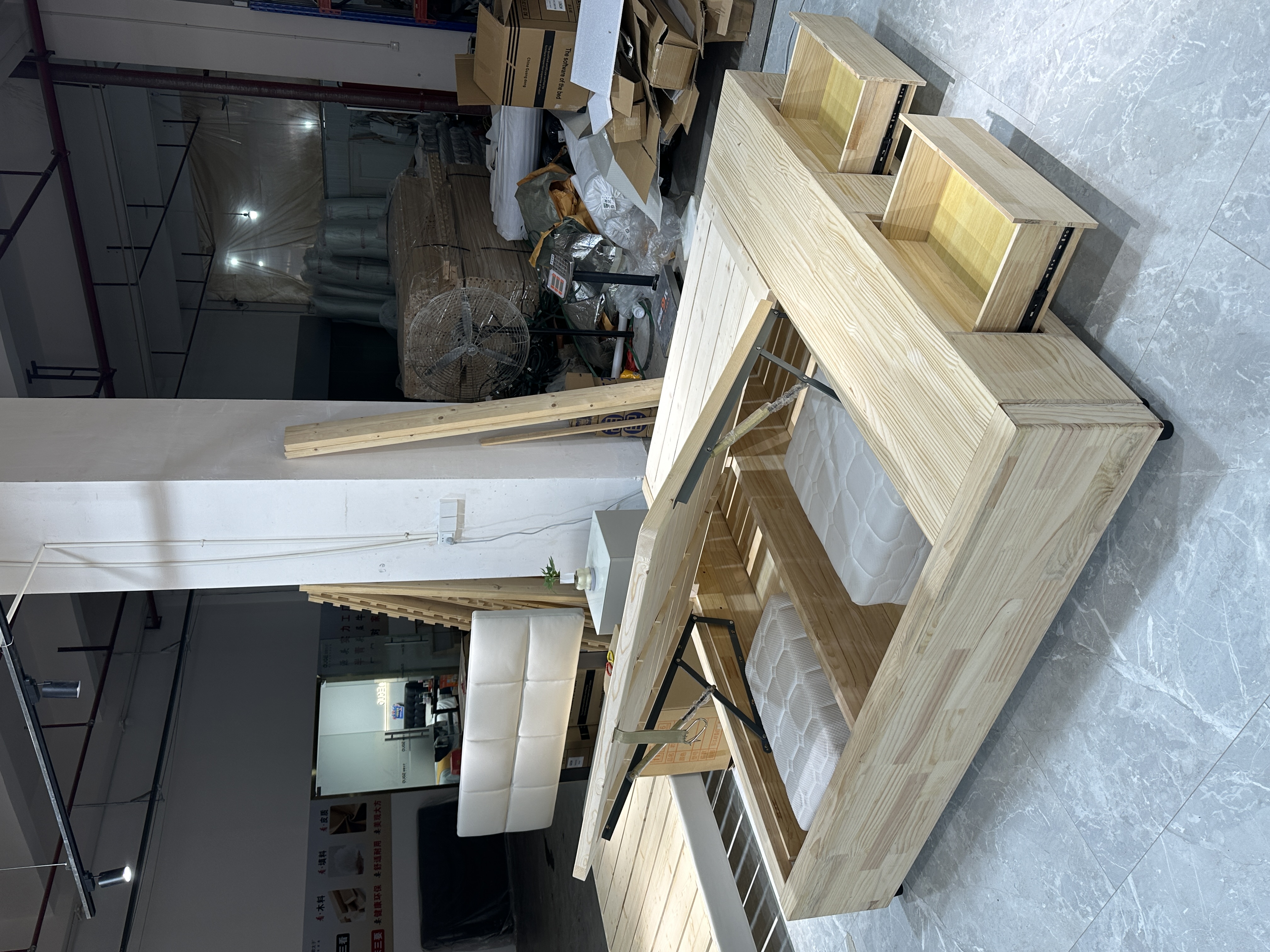 升级全实木原木气压储物高箱床体储存空间气压箱体两用榻榻米