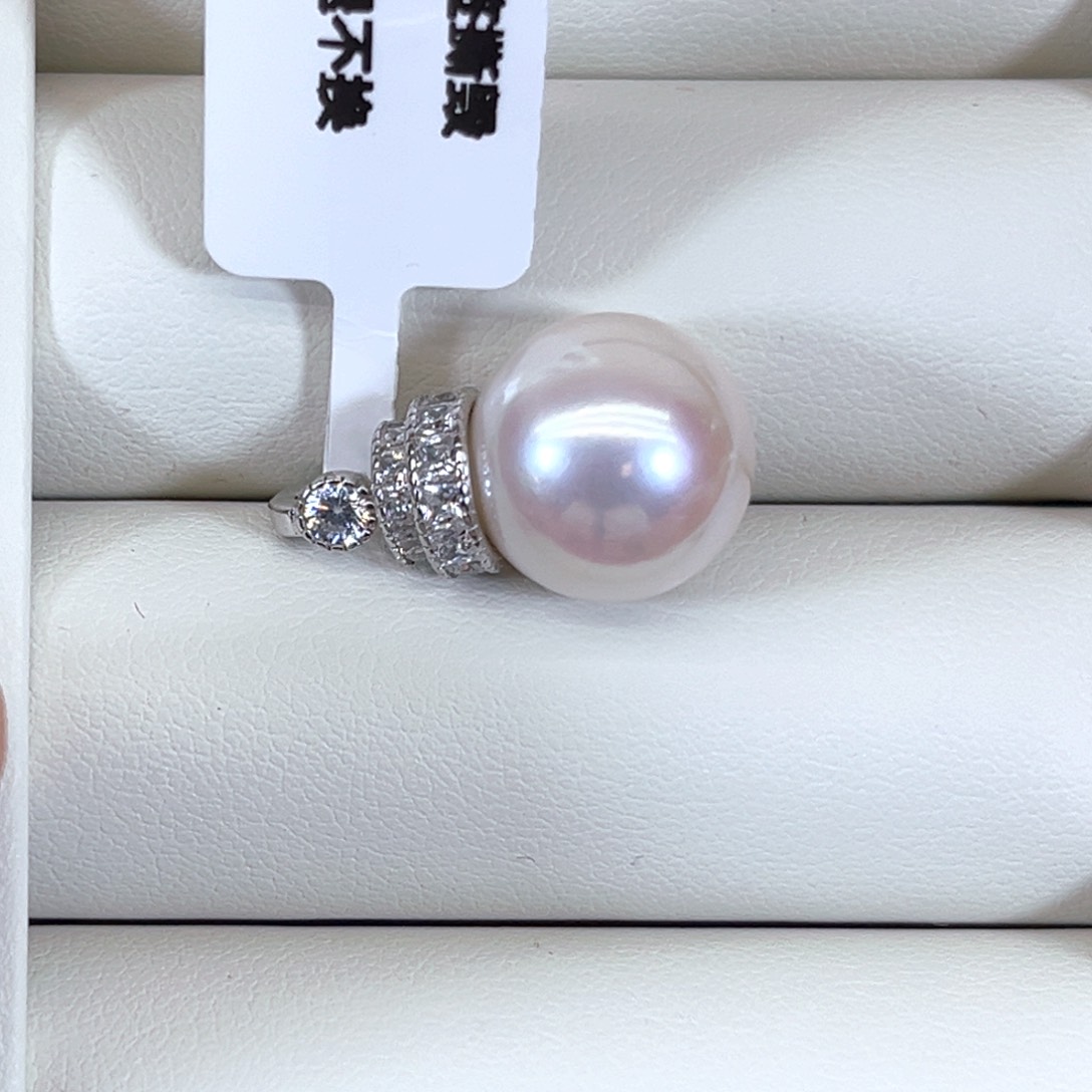 淡水珍珠银S925镶嵌颈饰