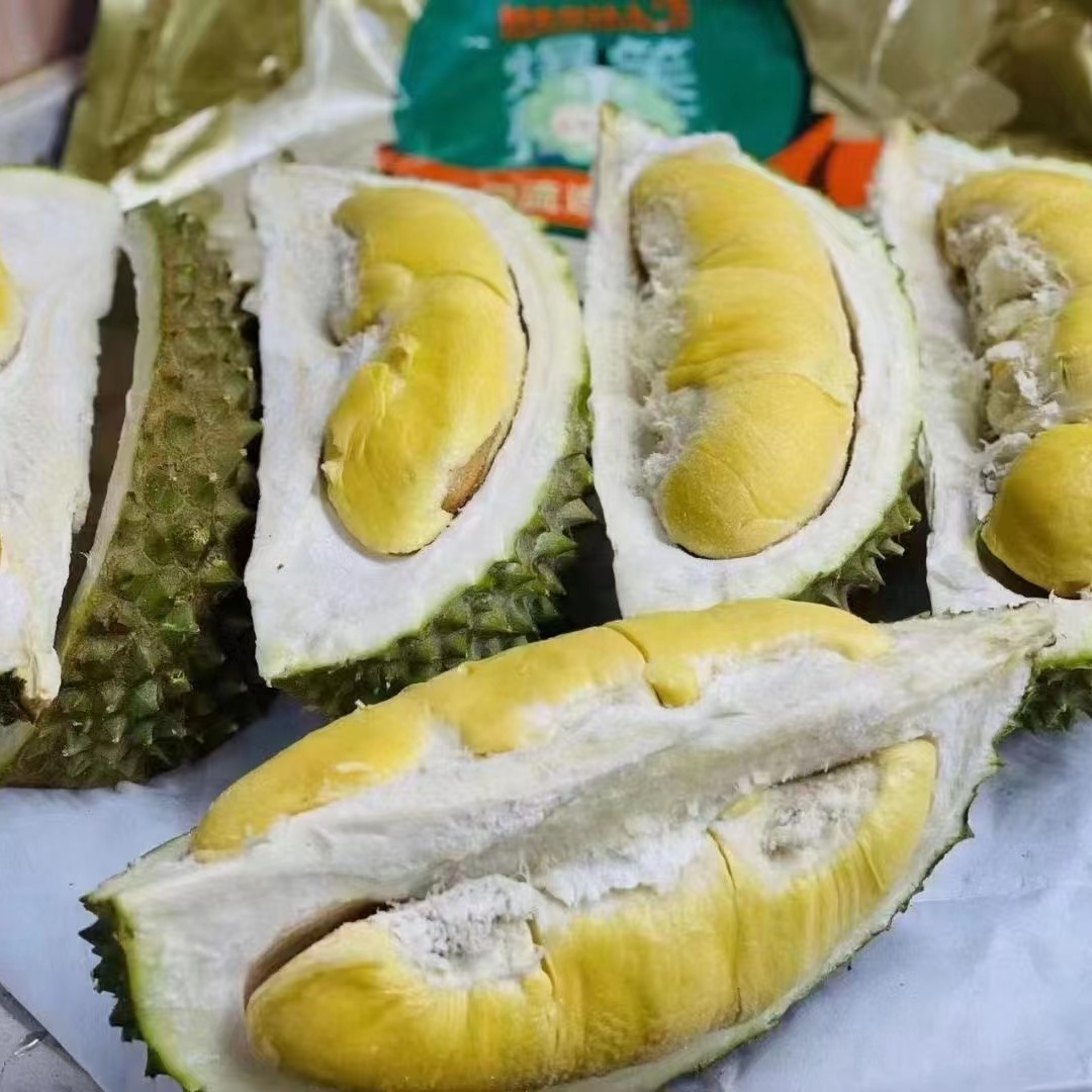 特价款金枕鲜榴莲肉两斤冷冻肉核小(夹生，偏白肉，湿包)金枕泰国