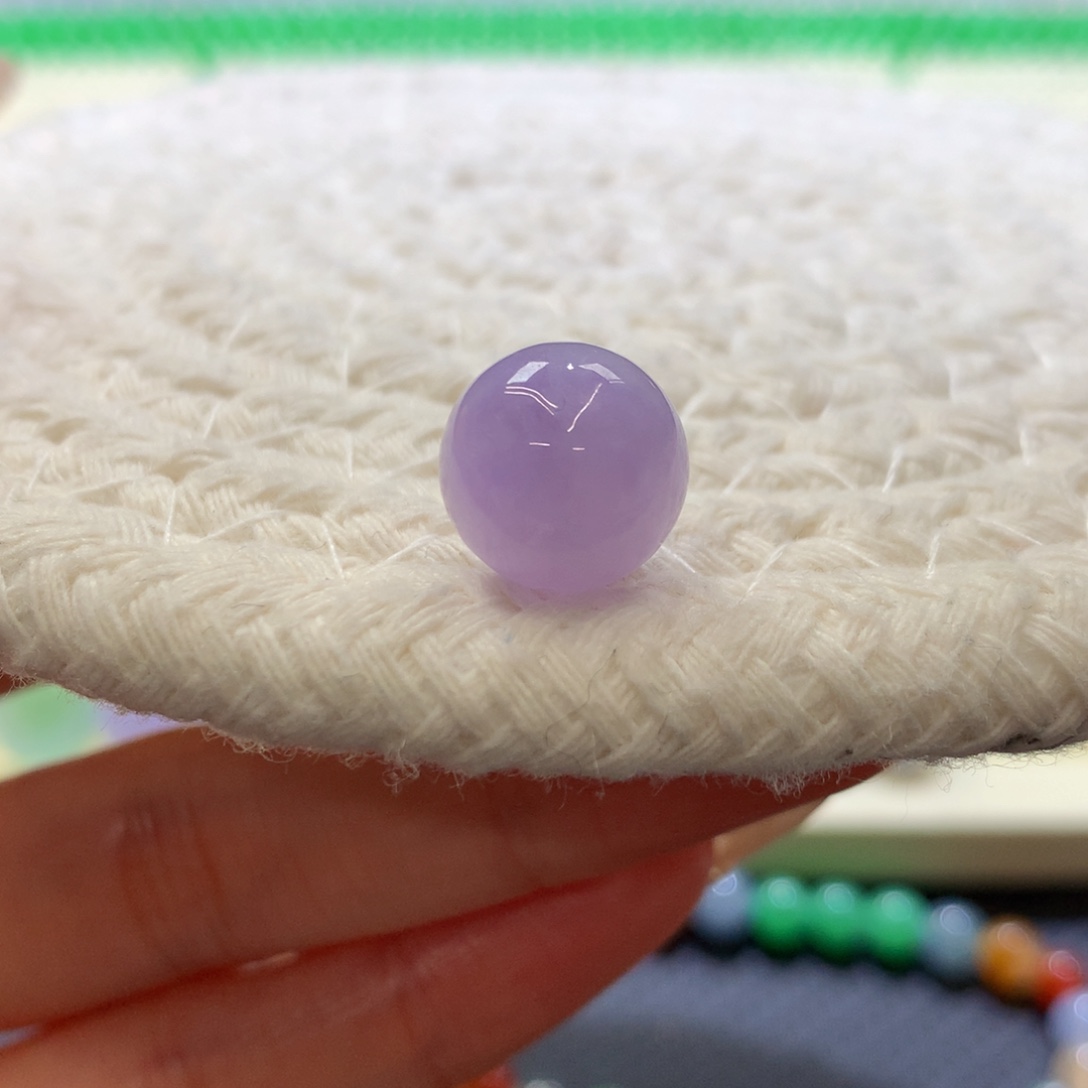 定制翡翠未镶嵌 毛货抛光定制 粉紫 卡11.2 f