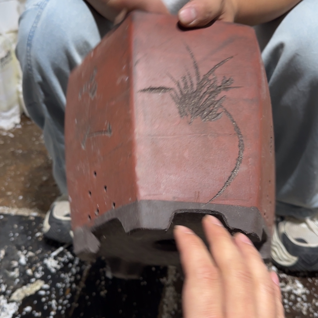 紫泥花盆口径25厘米 22