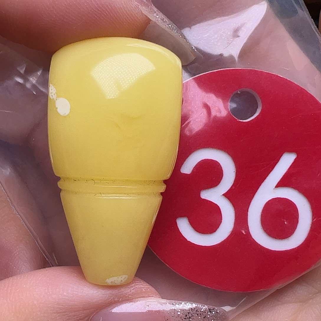 未镶嵌蜜蜡裸石18.5mm三通