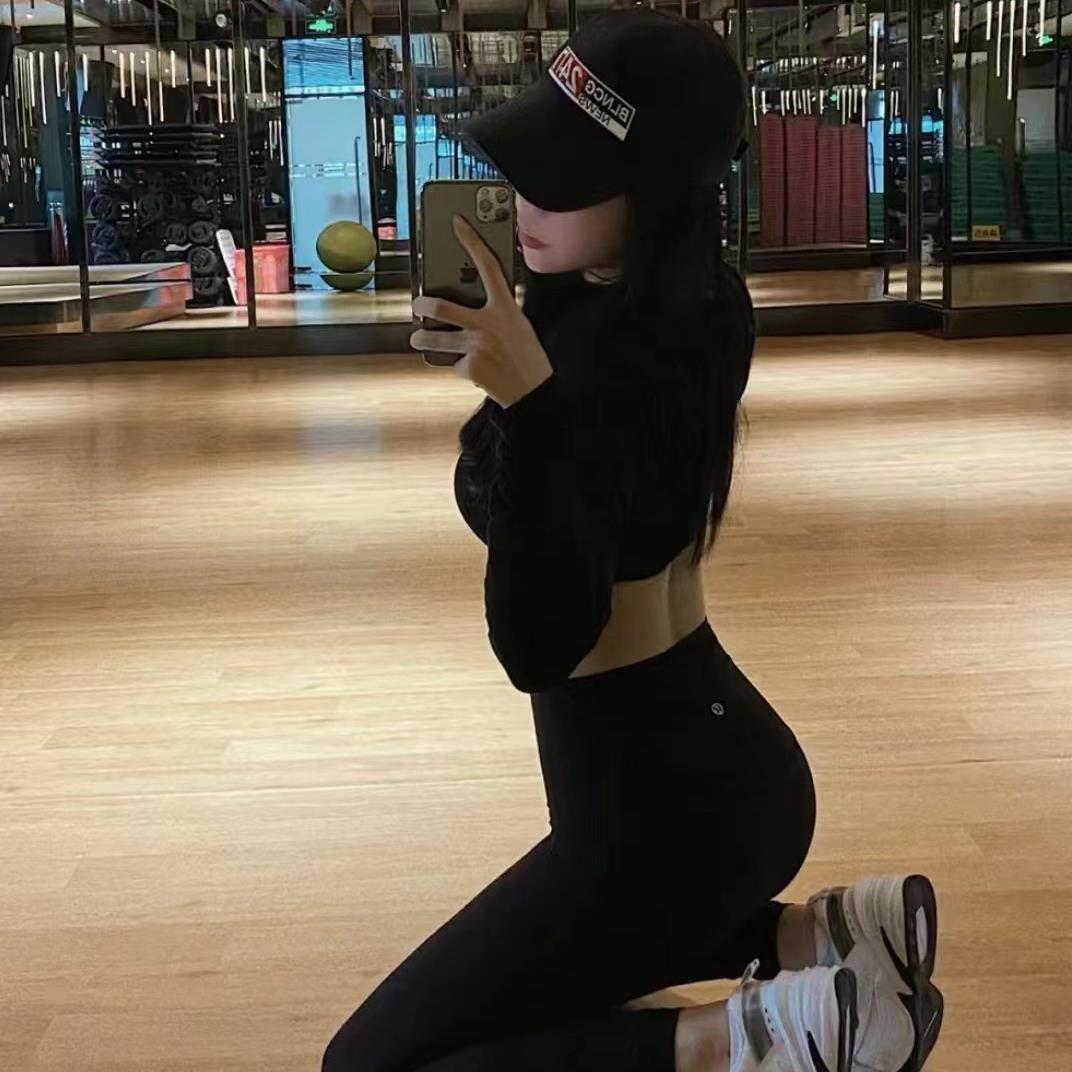 lulu女士运动高腰紧身提臀收腹鲨鱼外穿显瘦打底瑜伽裤单穿