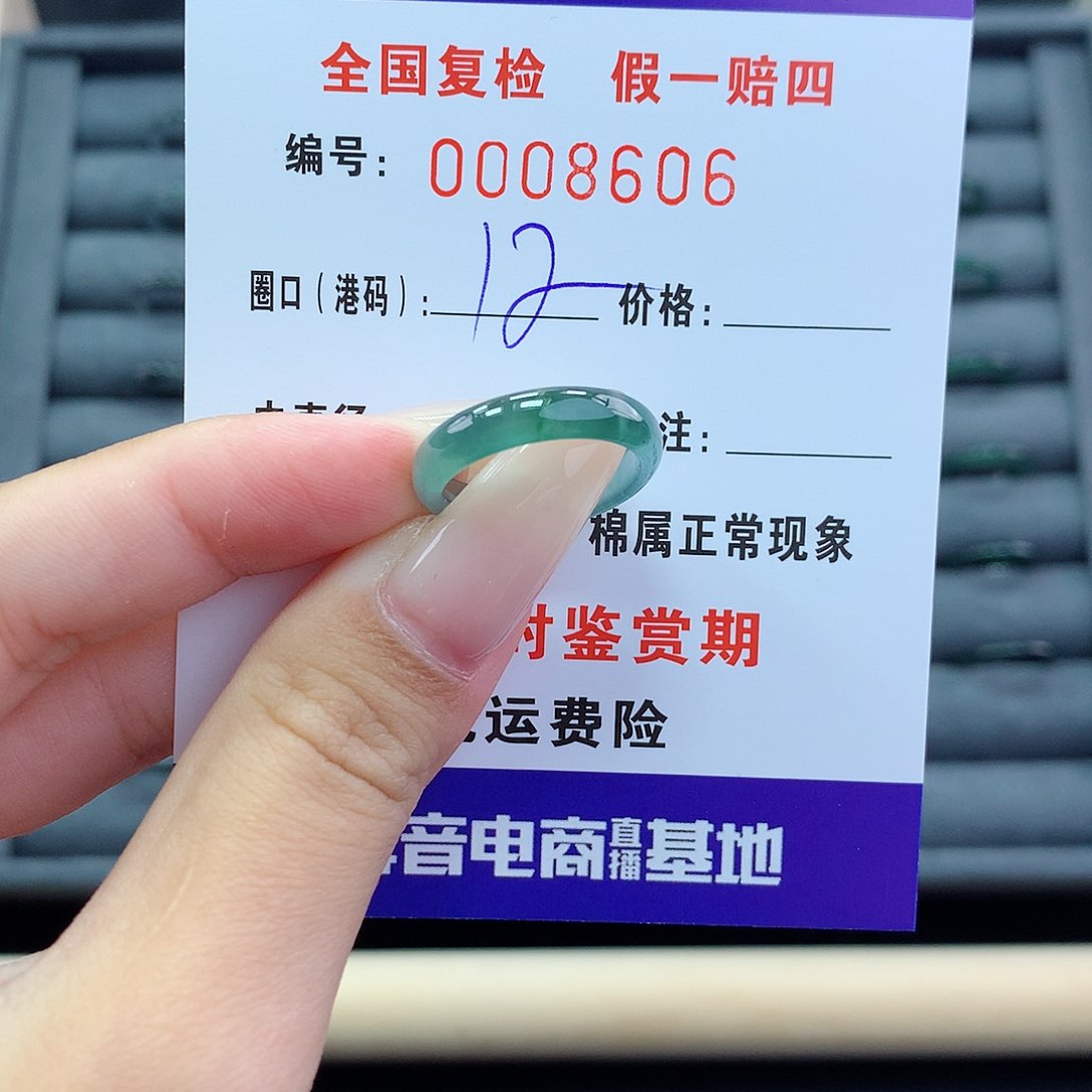 翡翠戒指未镶嵌      8606