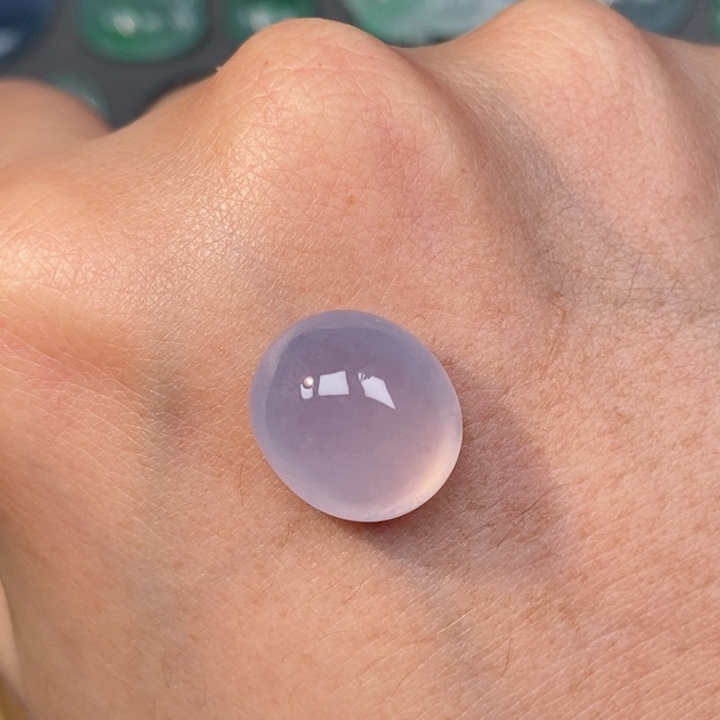 翡翠颈饰未镶嵌紫蛋面