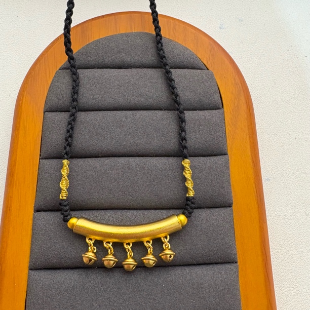 合金项链 新中式国潮风|古法铃铛弯管项链