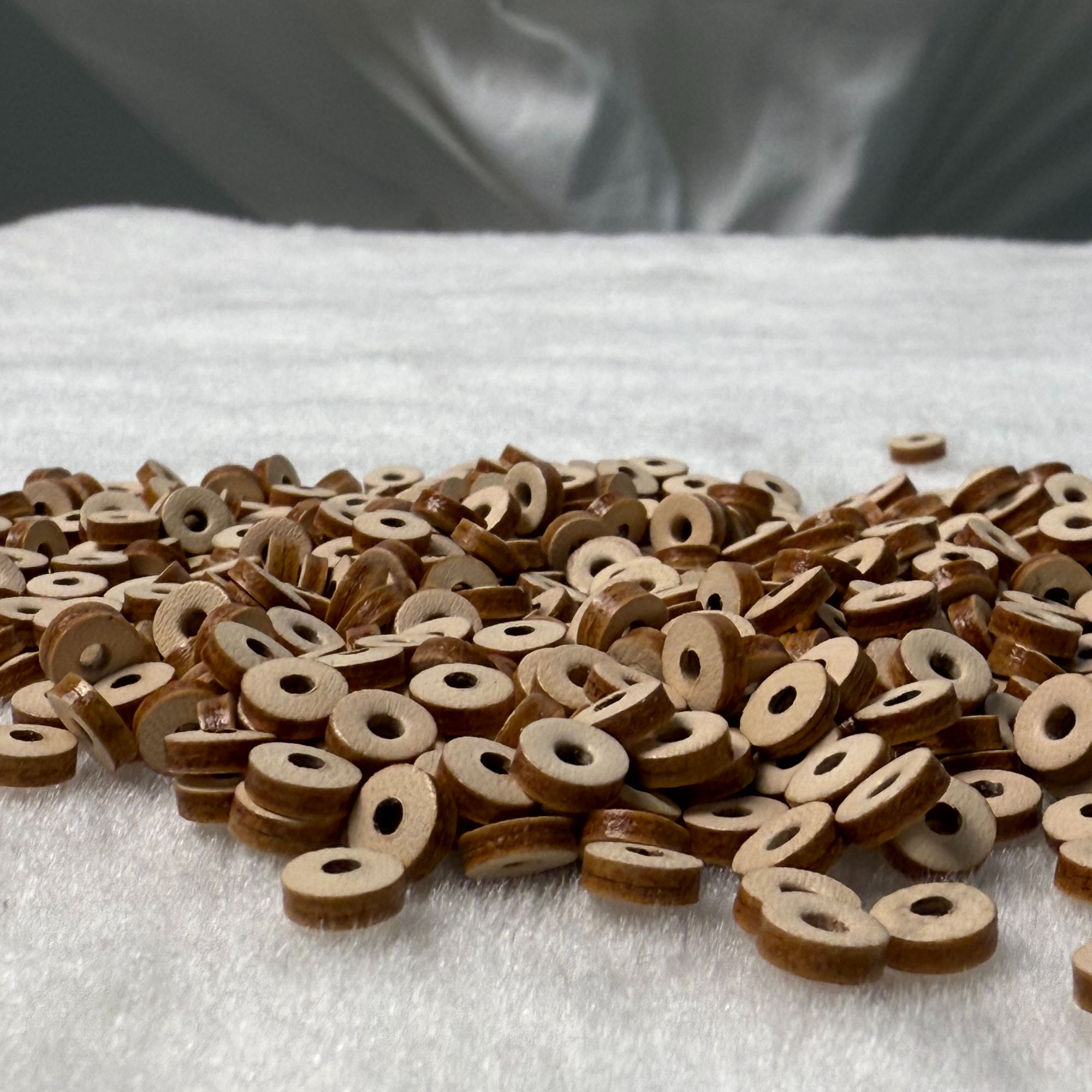 牛皮隔片精工双层手工封边文玩橄榄核专用隔片植鞣皮垫片防止磨损