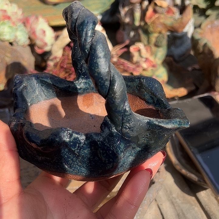 福利手工粗陶高温花器