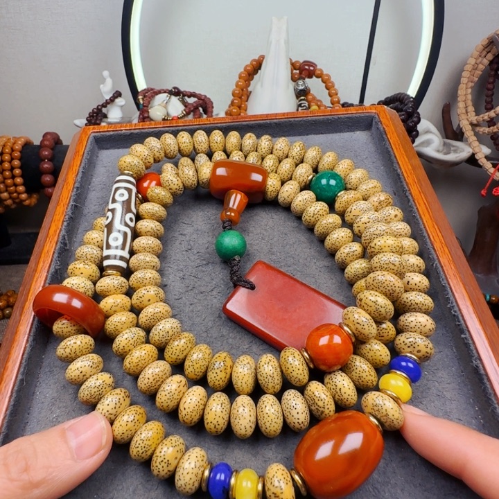 三***兵星月菩提吊坠脖挂