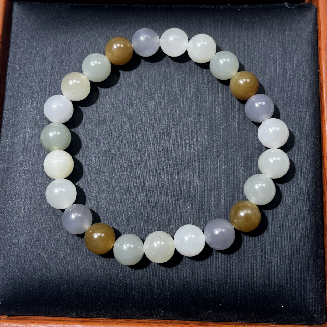 天然和田玉卡8mm多宝手串（多样性发货，拍一发一）