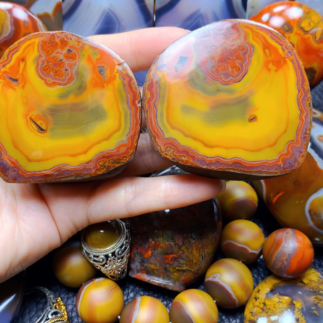 玛瑙/玉髓摆件3未镶嵌大*布