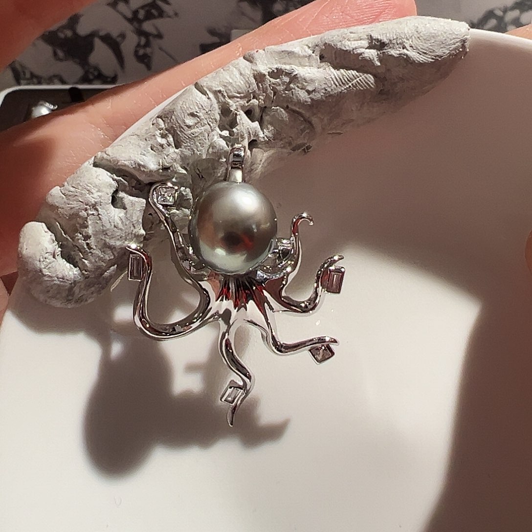 海水珍珠吊坠(不含链)银S925镶嵌