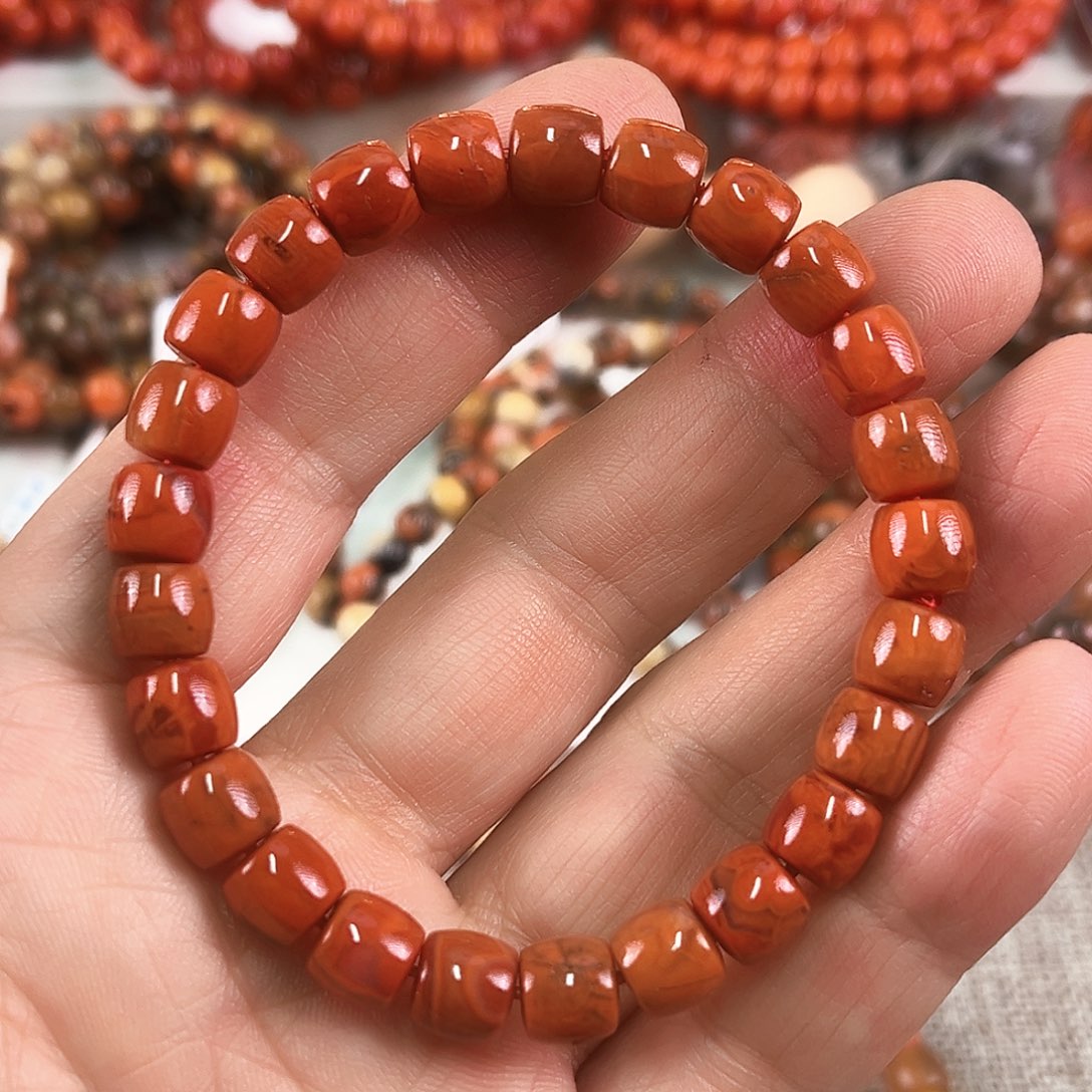 南红玛瑙手链合金静****长