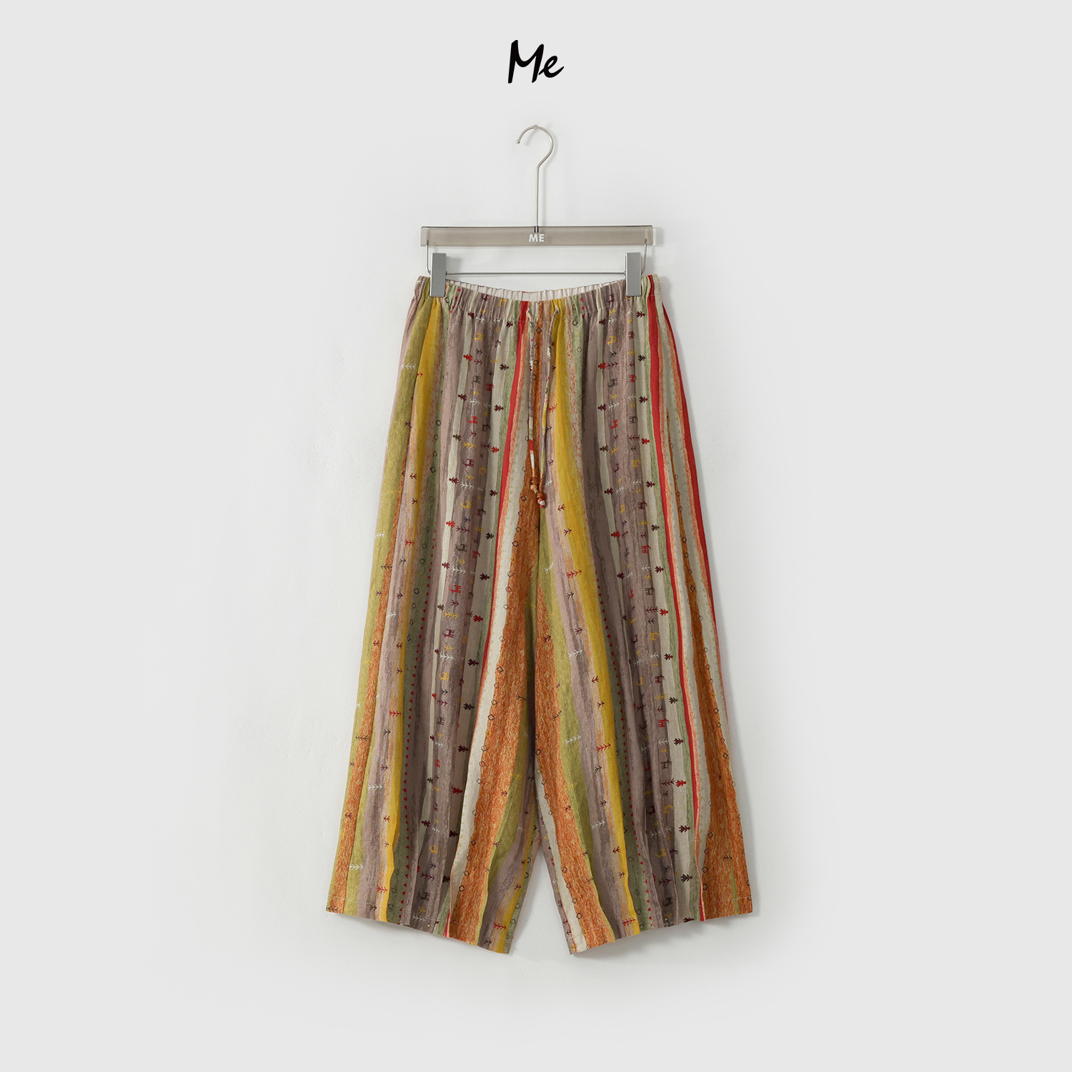 ME【100%亚麻波嬉灯笼裤】立褶工艺透气高腰显瘦时尚裤子MESS5733