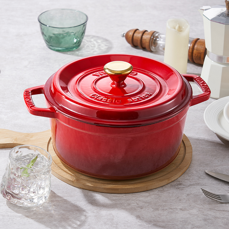 YANZAO/焱造铸铁珐琅锅经典系列24口径炖锅（新）