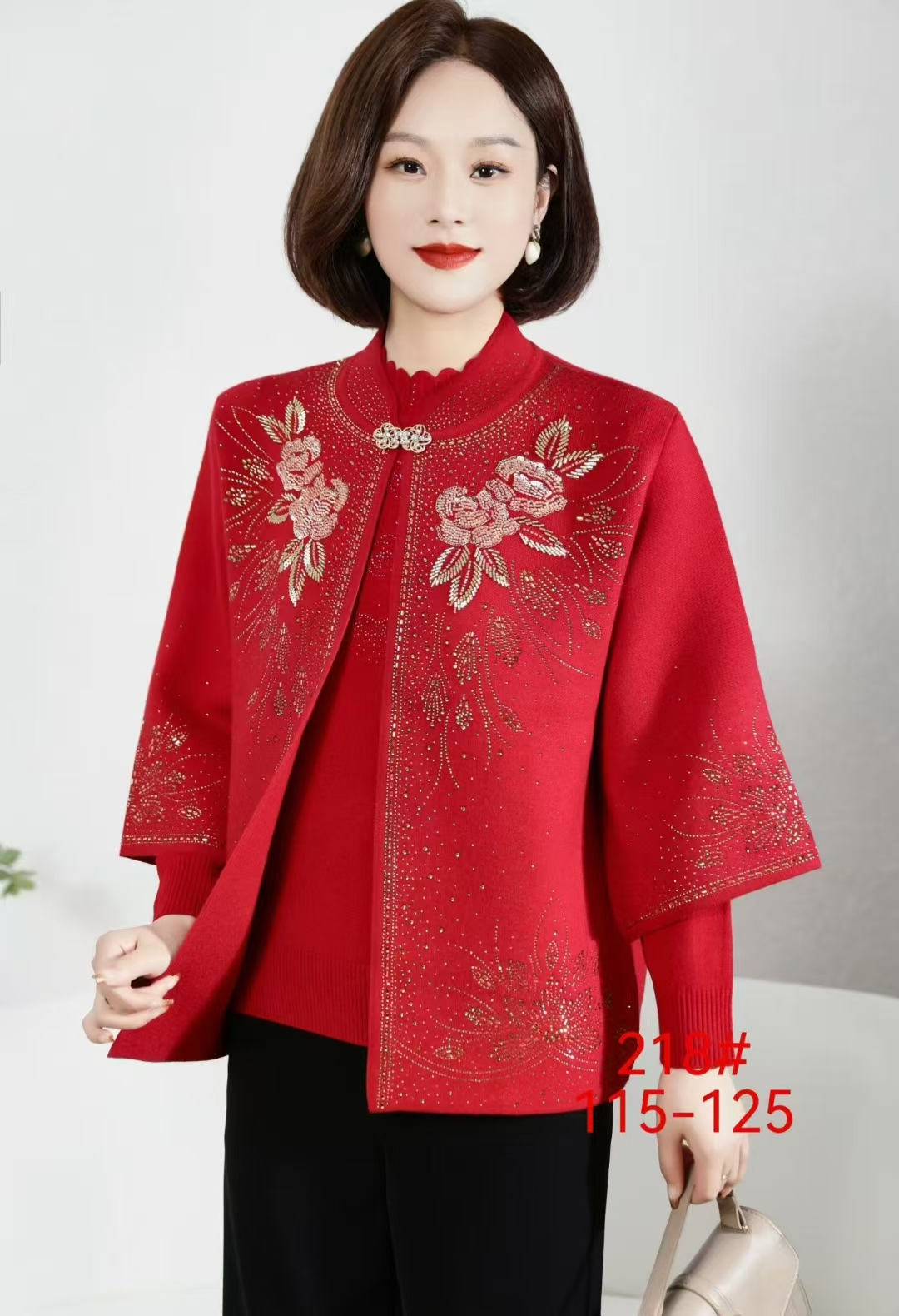 LS-218中老年女装国风时尚两件套