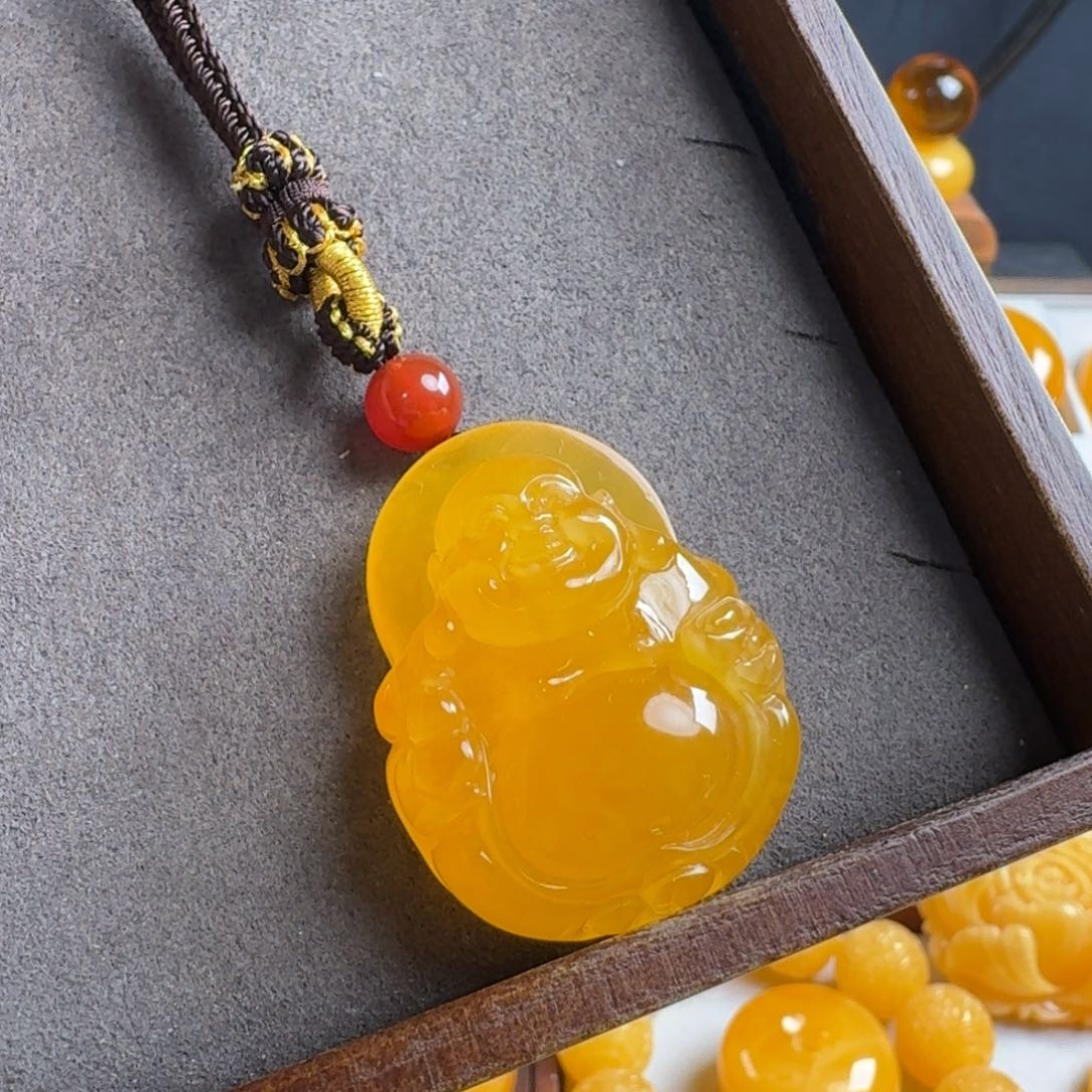 蜜蜡毛衣链未镶嵌