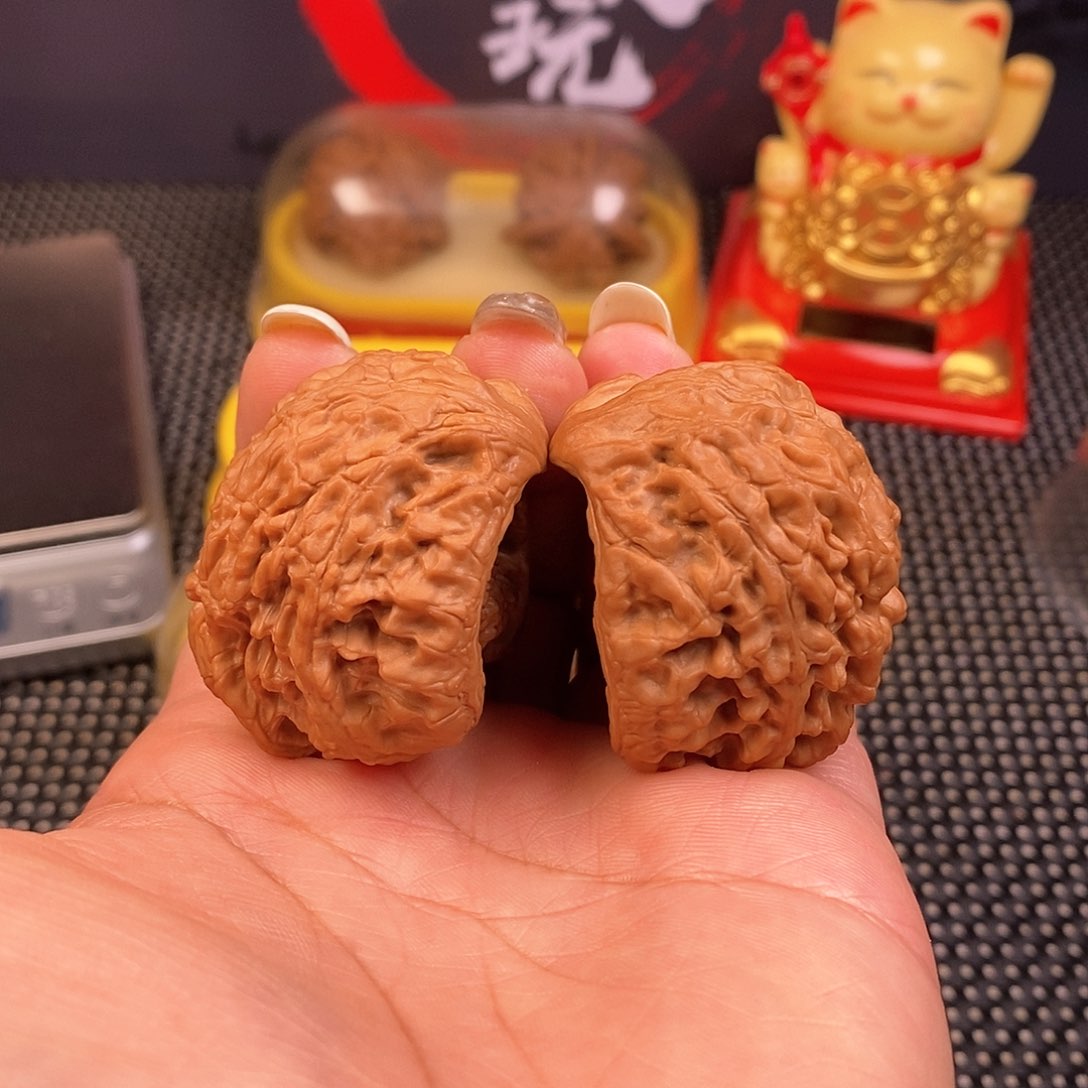 文玩核桃吊坠42➕官帽聚宝盆蛇头全品46.5克