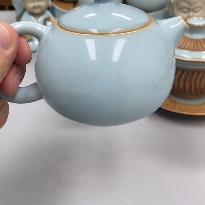 瓷笨****笨天青色张君老师瑕西施壶
