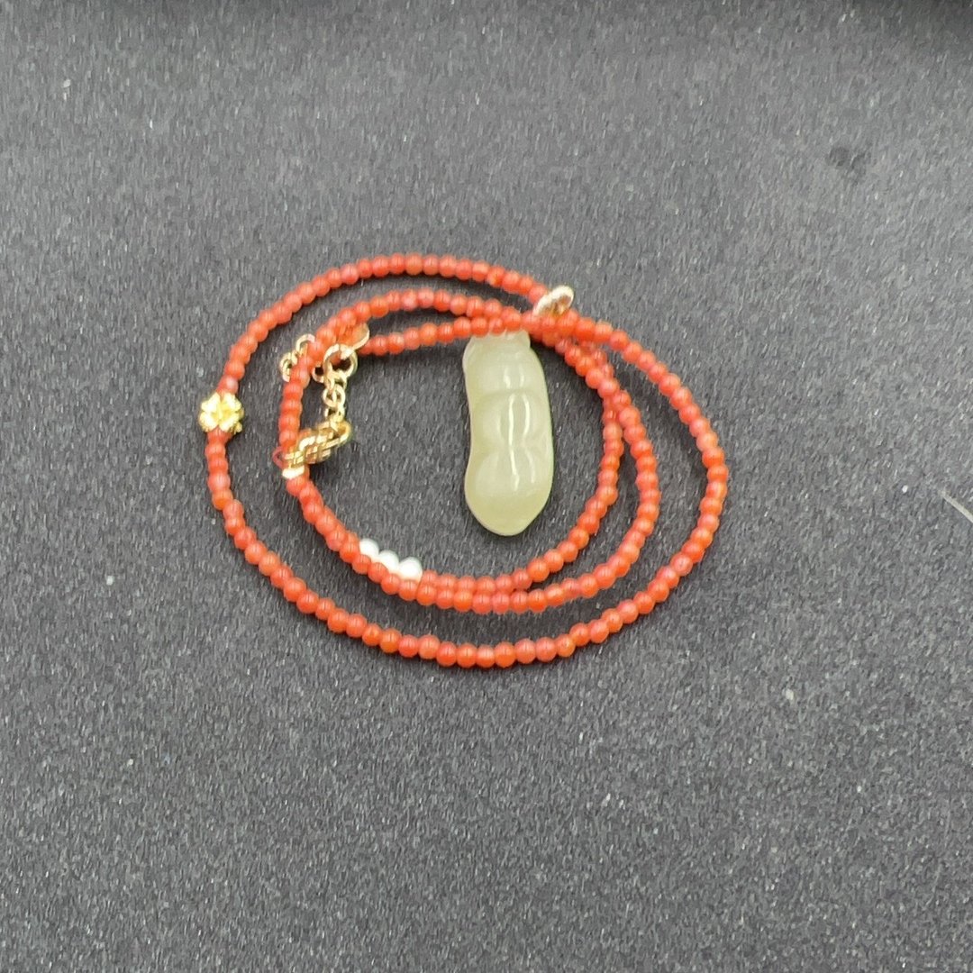 BY0125FWJS标1522 南红项链