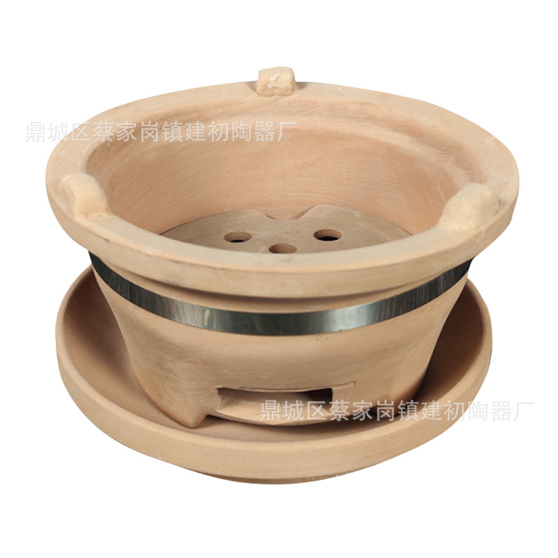 传统工艺手工打造中式老式红泥瓦片烧烤商用多功能便携无涂层炭炉