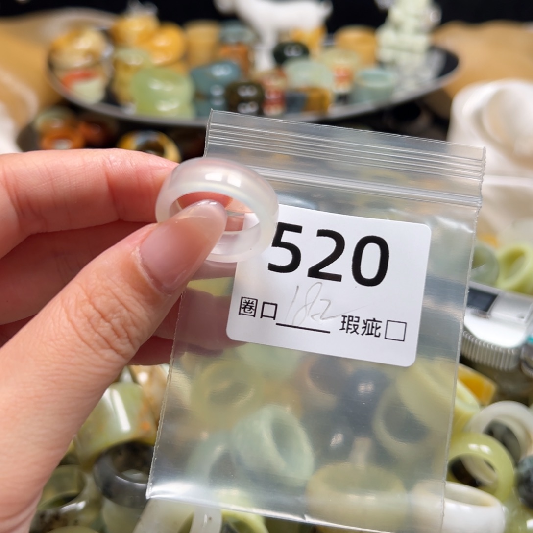 T***e蛇纹石玉未镶嵌戒指