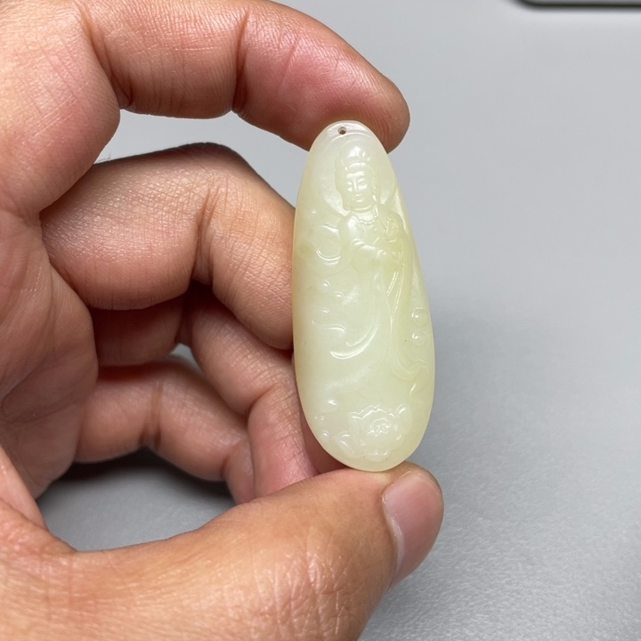 和田玉吊坠(不含链)未镶嵌微*