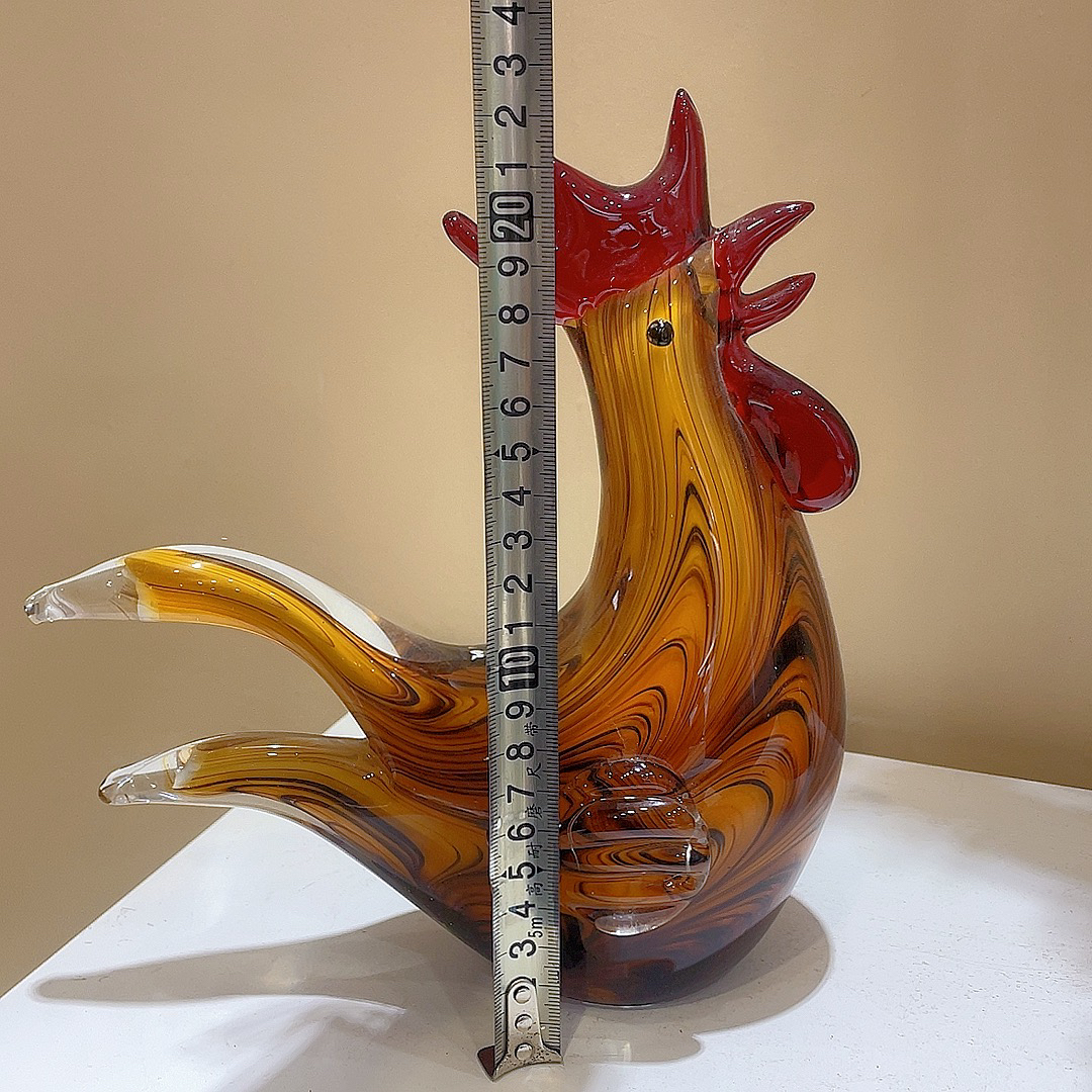 琉璃公鸡桌面装饰品寓意吉祥家居摆设