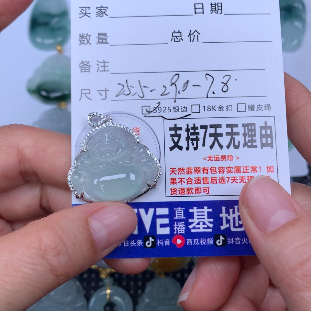 爱***L翡翠未镶嵌颈饰天然