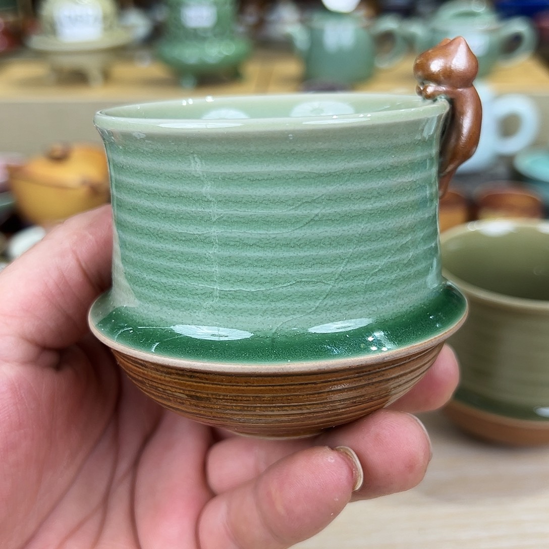 玖玥茶器 龙泉敬悦青瓷 微瑕
