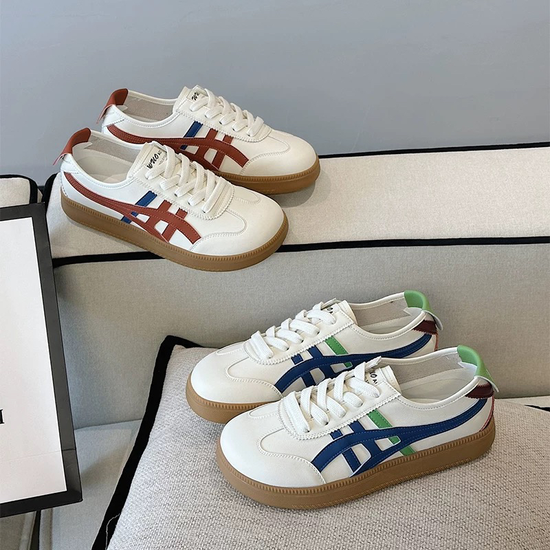 2025新款厚底休闲板鞋学院系撞色单鞋