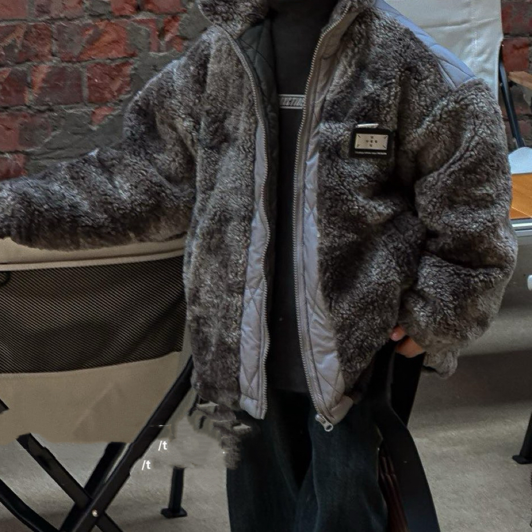 98010高端潮流时尚百搭休闲新品童装时尚夹棉外套C14边