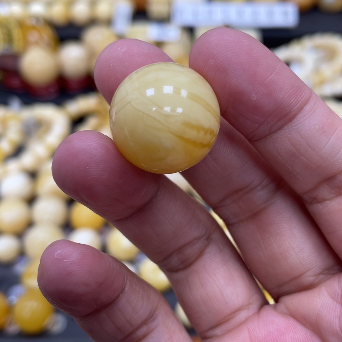 琥珀珠宝奇石未镶嵌20.7mm瑕疵福利款